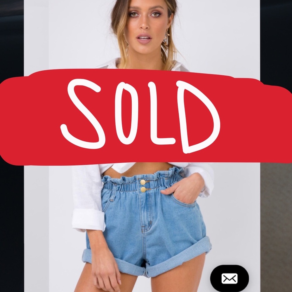 !!SOLD !! Princess Polly Open Road Paperbag Shorts